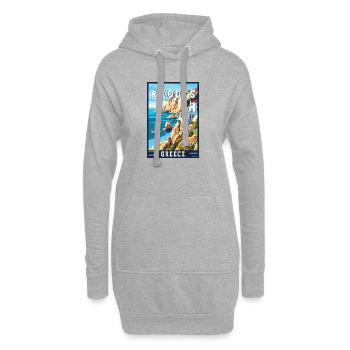 Entdecken Sie die zeitlose Schönheit von Rhodos in Griechenland - Hoodie-Kleid - Grau meliert - Vorne