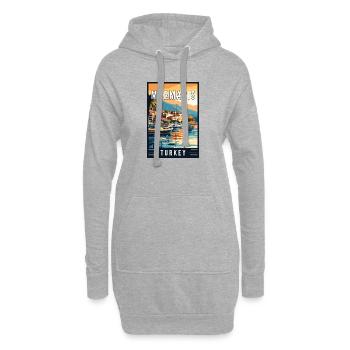 Entdecken Sie bezaubernde Marmaris in der Türkei - Hoodie-Kleid - Grau meliert - Vorne
