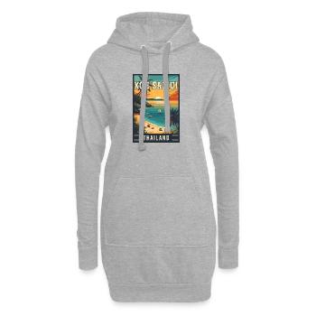 Entdecken Sie das Paradies in Koh Samui in Thailand - Hoodie-Kleid - Grau meliert - Vorne