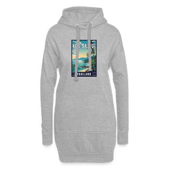 Erleben Sie das Paradies in Koh Samui in Thailand - Hoodie-Kleid - Grau meliert - Vorne