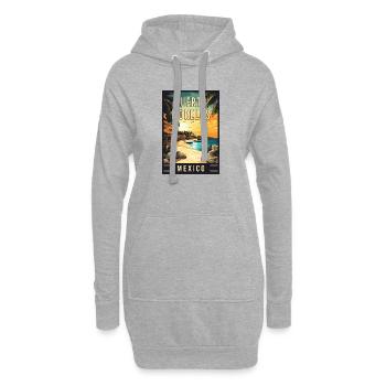 Découvrez le charme côtier Puerto Morelos, Mexique. - Sweat-shirt à capuche long Femme - gris chiné - Devant
