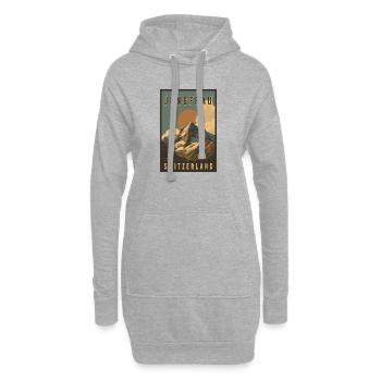 Entdecken Sie die Schweizer Landschaft Jungfrau in der Schweiz - Hoodie-Kleid - Grau meliert - Vorne