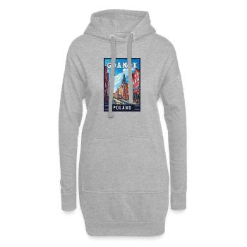 Explore Stunning Gdansk City in Poland - Hoodie Dress - heather grey - Front