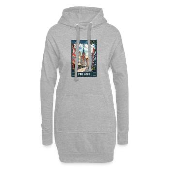 Discover Stunning Gdansk City in Poland - Hoodie Dress - heather grey - Front