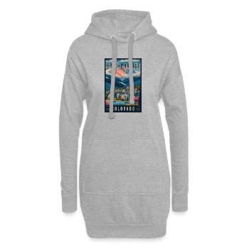Erleben Sie die Landschaft von Breckenridge in Colorado - Hoodie-Kleid - Grau meliert - Vorne