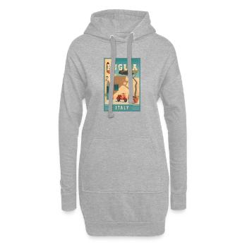 Entdecken Sie den südlichen Charme von Apulien in Italien - Hoodie-Kleid - Grau meliert - Vorne