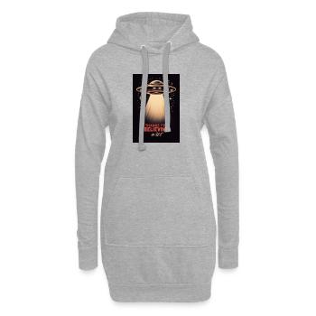Merci de croire - Sweat-shirt à capuche long Femme - gris chiné - Devant