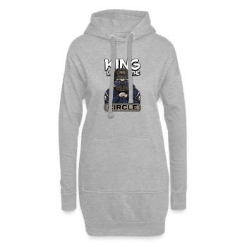 Roi du Cercle Carlin Refroidisseur - Sweat-shirt à capuche long Femme - gris chiné - Devant