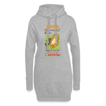 Papa Du machst das toll - 2. Vatertag - Hoodie-Kleid - Grau meliert - Vorne