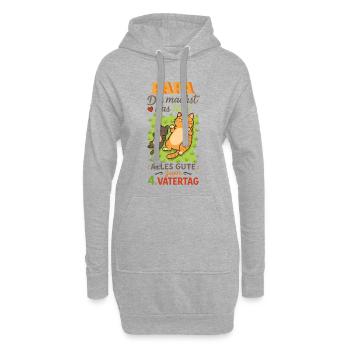 4. Vatertag - Papa, Du machst das toll - Hoodie-Kleid - Grau meliert - Vorne