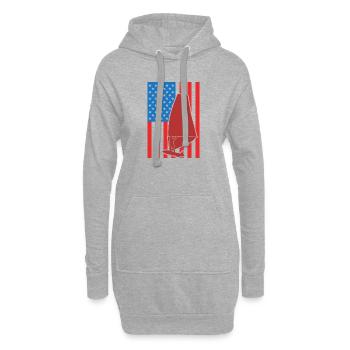 Planche à voile aux États-Unis 4 juillet - Sweat-shirt à capuche long Femme - gris chiné - Devant