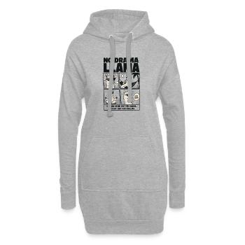 Lama Horror Comic Nacht Grusel Design - Hoodie-Kleid - Grau meliert - Vorne