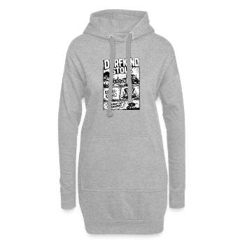 Dorfkind Stolz Landleben Comic Design - Hoodie-Kleid - Grau meliert - Vorne