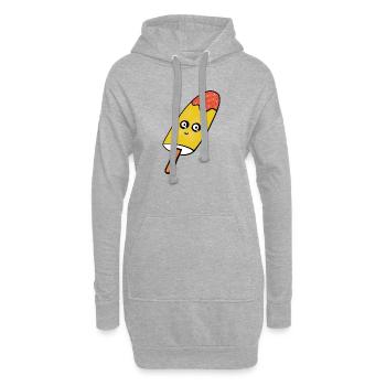 Kawaii  Eis Eiskrem Kinder lustig - Hoodie-Kleid - Grau meliert - Vorne