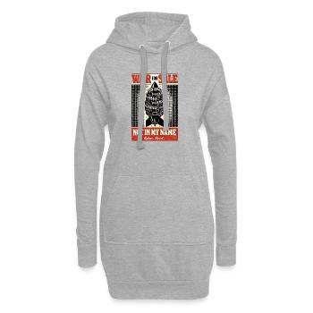 Geldrakete Anti Krieg Plakat - Hoodie-Kleid - Grau meliert - Vorne