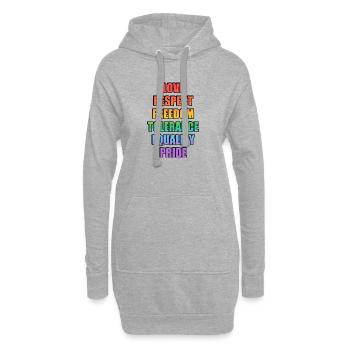 Bedeutung der Regenbogenflagge von Gay Pride - Hoodie-Kleid - Grau meliert - Vorne