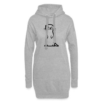 Otter - Hoodie-Kleid - Grau meliert - Vorne
