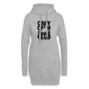 Capy Club Relaxed Capybara Design - Hoodie-Kleid - Grau meliert - Vorne