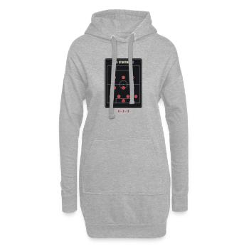 Starting XI 4-3-3 Football Formation - Sweat-shirt à capuche long Femme - gris chiné - Devant