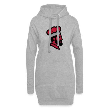 Koch Bart Hipster Foodtruck Grillmeister BBQ - Hoodie-Kleid - Grau meliert - Vorne