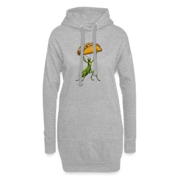 Taco mexicain de mante religieuse - Sweat-shirt à capuche long Femme - gris chiné - Devant