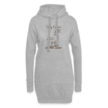 Cowboy Goose Dumme Gans - Hoodie-Kleid - Grau meliert - Vorne