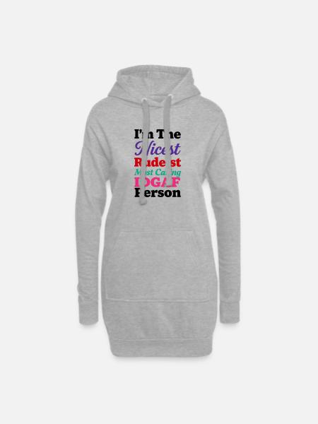 The nicest color villain - Hoodie Dress - heather grey