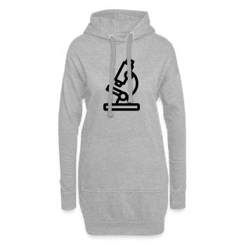 Mikroskop - Hoodie-Kleid - Grau meliert - Vorne
