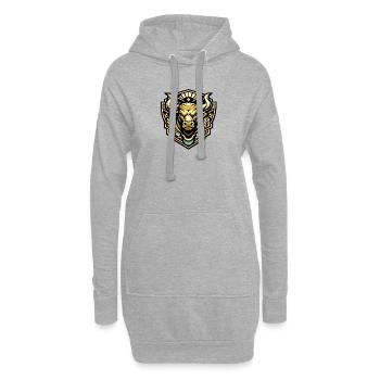 Goldstier Emblem - Hoodie-Kleid - Grau meliert - Vorne