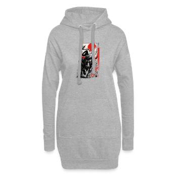 Bull Bull Anime Manga Japanese Style - Hoodie Dress - heather grey - Front