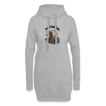 conceptions de joueur de joueur Nerd sont Teamworker petits - Sweat-shirt à capuche long Femme - gris chiné - Devant