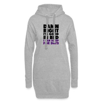 Bon dans le lit énonciations drôles - Sweat-shirt à capuche long Femme - gris chiné - Devant