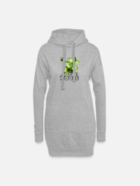 Apfelsauce oder Apfelelch? - Hoodie-Kleid - Grau meliert
