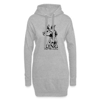Magyar Vizsla King Dog Saying Dogs Wilsigns - Sweat-shirt à capuche long Femme - gris chiné - Devant