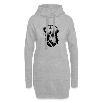 Elegantes Golden Retriever Hunde Porträt - Hoodie-Kleid - Grau meliert - Vorne