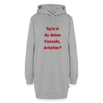 Job Tag der Arbeit Sozialismus Arbeiter Beruf - Hoodie-Kleid - Grau meliert - Vorne