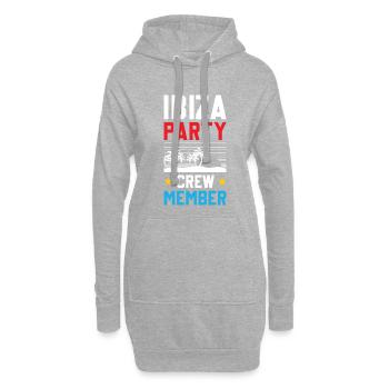 Ibiza Party Crew - Hoodie-Kleid - Grau meliert - Vorne