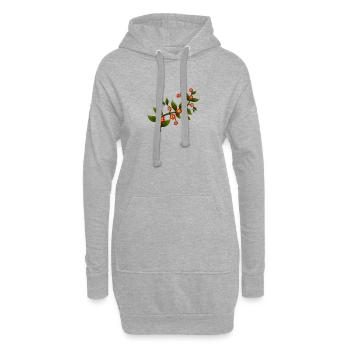 flowers - Hoodie Dress - heather grey - Front