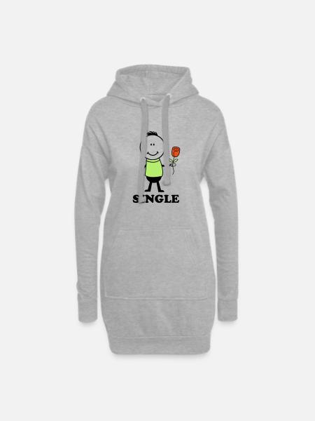 Liebhaber single - Hoodie-Kleid - Grau meliert