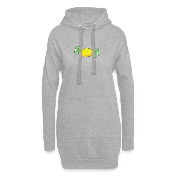 bonbons - Sweat-shirt à capuche long Femme - gris chiné - Devant