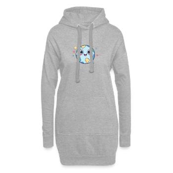 Erde - Hoodie-Kleid - Grau meliert - Vorne