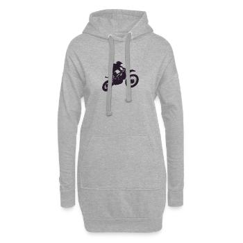 Motocross - Hoodie Dress - heather grey - Front