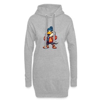 Canard Drôle Hiver - Sweat-shirt à capuche long Femme - gris chiné - Devant