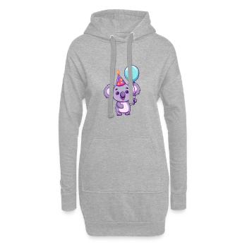 Bande dessinée d’anniversaire Koala - Sweat-shirt à capuche long Femme - gris chiné - Devant