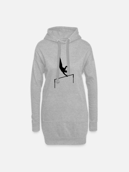 Turner, Turner am Reck - Hoodie-Kleid - Grau meliert