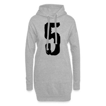 Maillot numéro 5 - Sweat-shirt à capuche long Femme - gris chiné - Devant