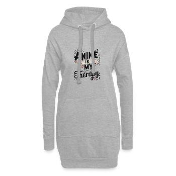 Anime ist meine Therapie - Hoodie-Kleid - Grau meliert - Vorne