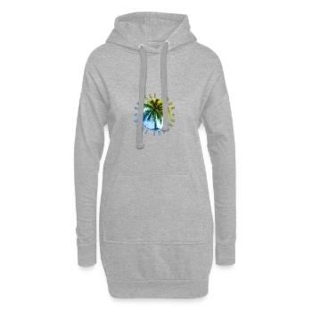 Vacances en Grèce - Sweat-shirt à capuche long Femme - gris chiné - Devant