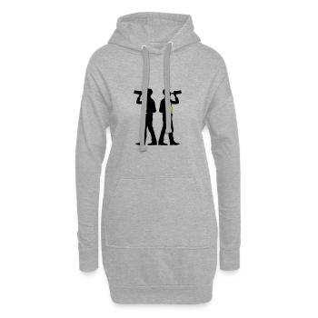 Trinker Bier - Hoodie-Kleid - Grau meliert - Vorne