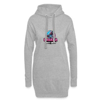 Croatia Party Crew Urlaub Spruch - Hoodie-Kleid - Grau meliert - Vorne